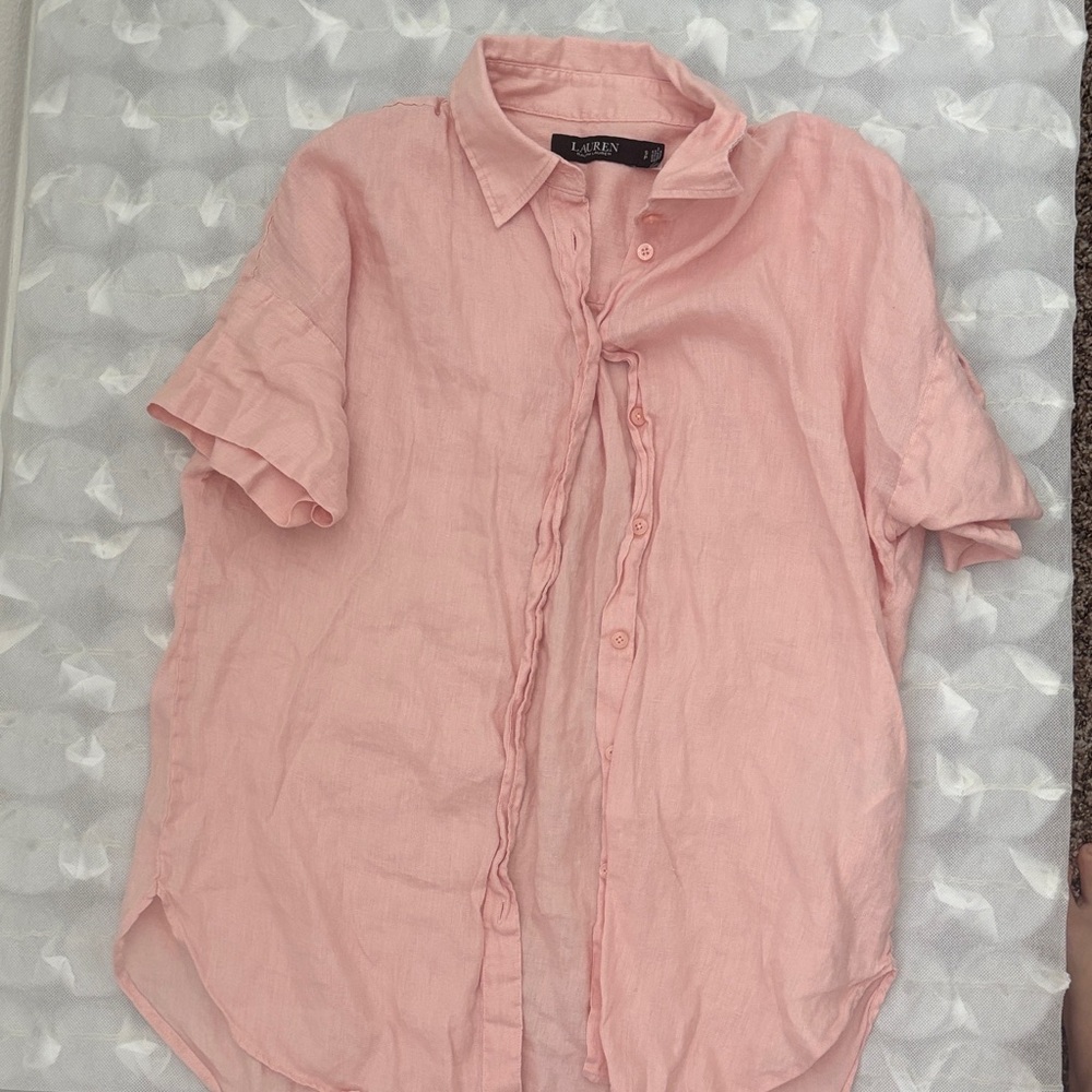 Ralph Lauren Light Pink Button-Up Shirt